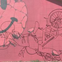 cycliste incrusté